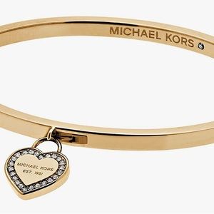 Michael Kors Women's Stainless Steel Bangle Bracelet with Crystal Accents